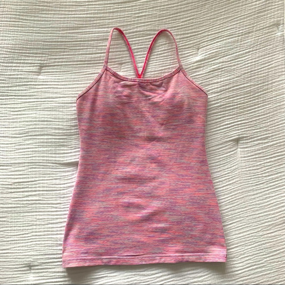 Lululemon Power Y Tank - Wee Are From Space White April Multi, size 4